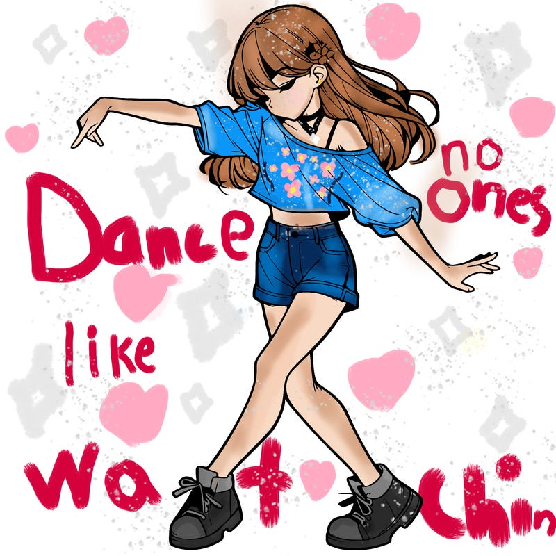 realistic girl danceing