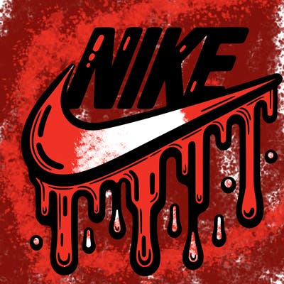 dripping nike logo