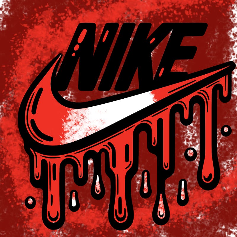 dripping nike logo