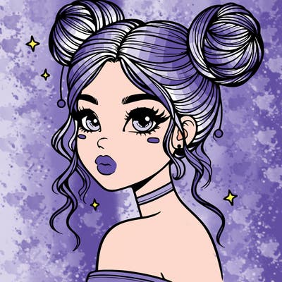 gorgeous woman with space buns