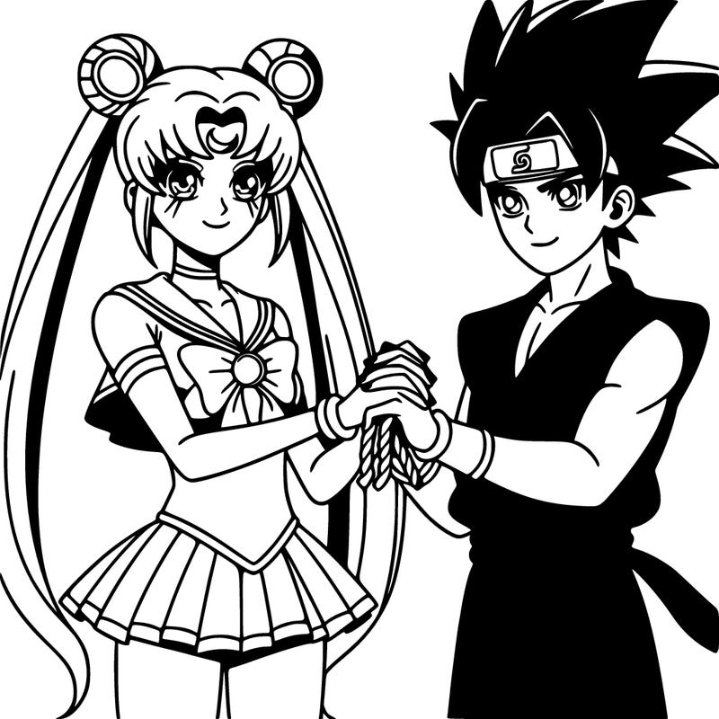 sailor moon getting married to naruto realistic