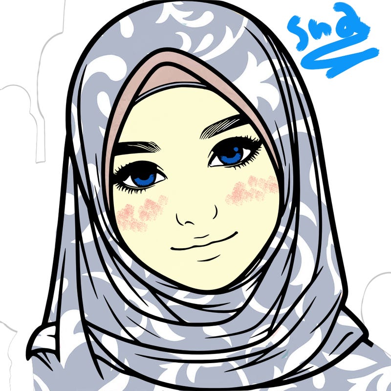 realistic girl with hijap