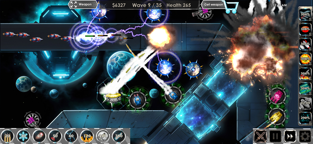 Strike Zone Galaxy Siege - Tactical space tower defense battle with explosions and laser towers in Strike Zone Galaxy Siege