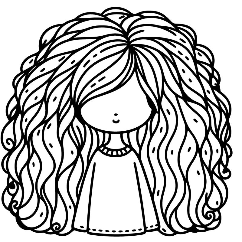 a girl with a lot of hair