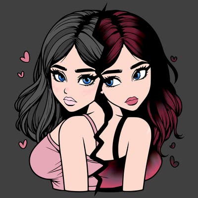 realistic girl split