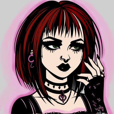 goth girl realistic