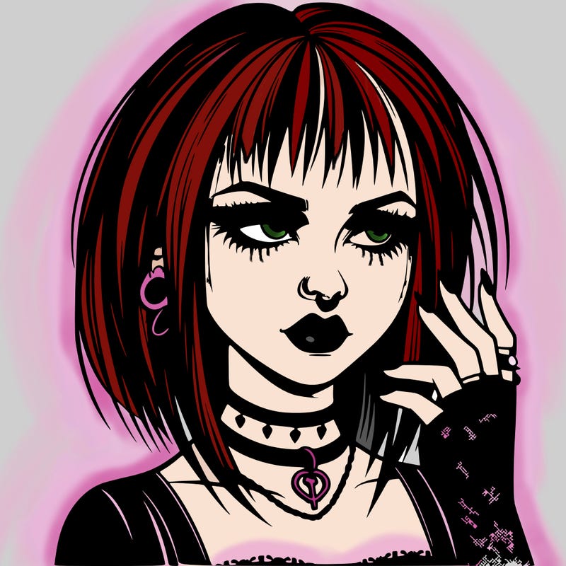 goth girl realistic