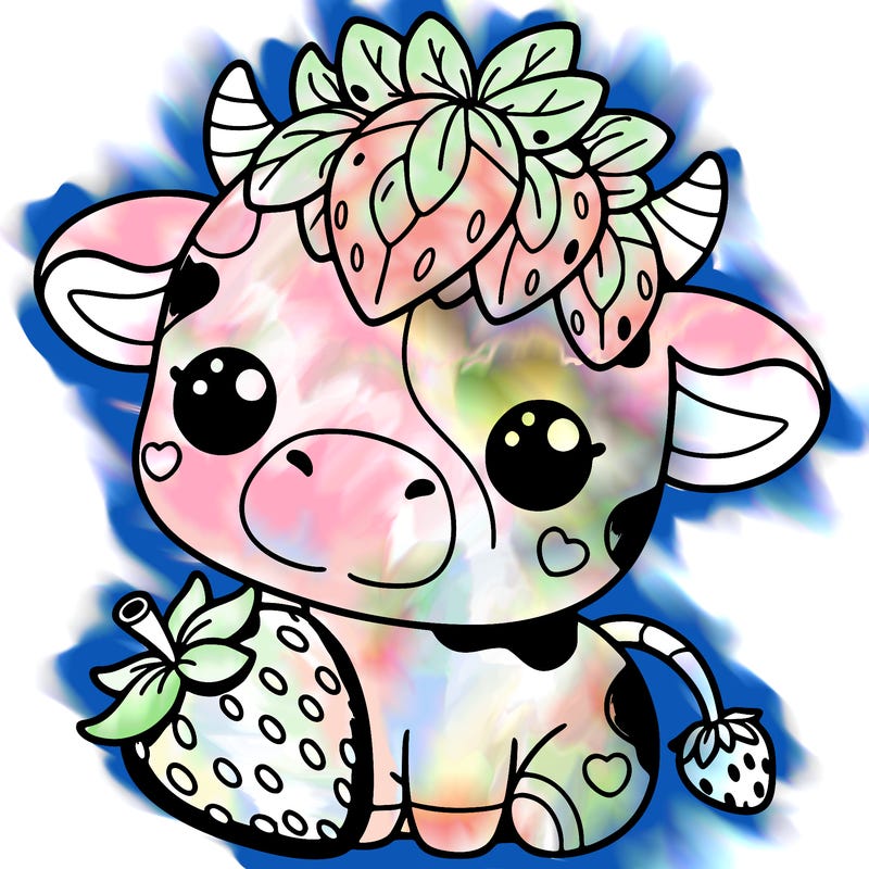 cute strawberry cow