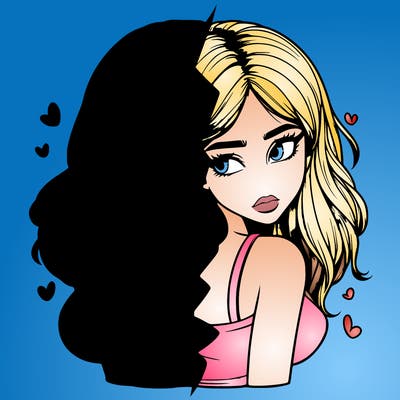 realistic girl split