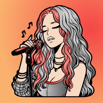 realistic female singer