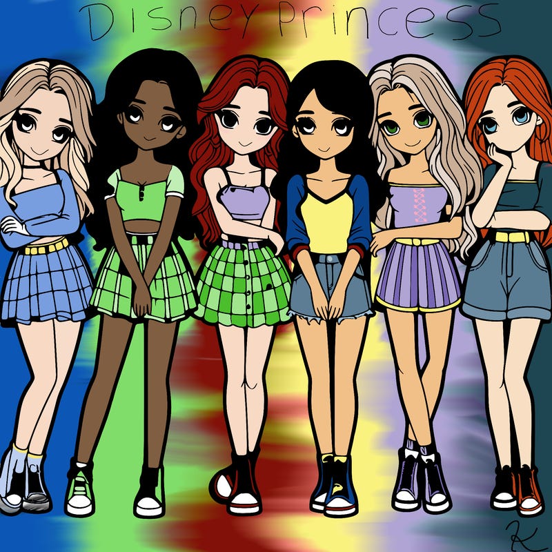 a group of girls realistic