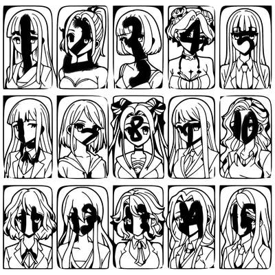 girls that look diffrent anime