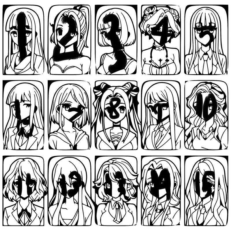 girls that look diffrent anime