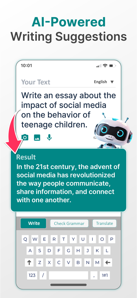 AI Grammar Check Spell by Fixy - Fixy文法チェックアプリのAIライティング提案機能