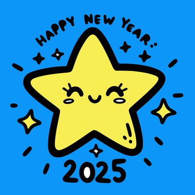 happy new year 2025 star wish