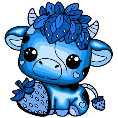cute strawberry cow
