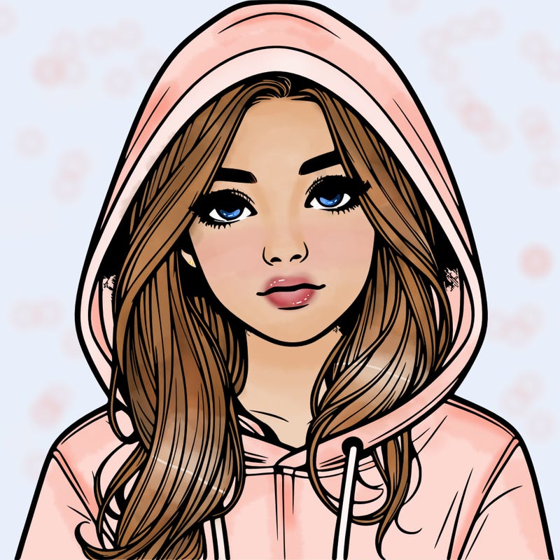 realistic girl with a hoodie