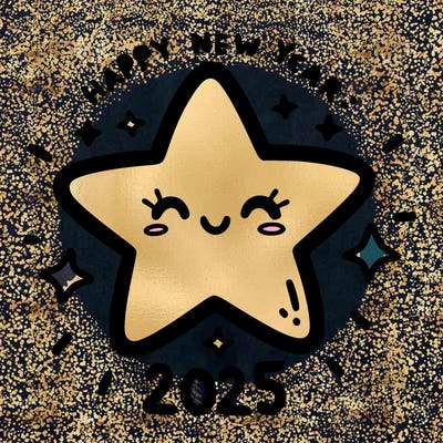 happy new year 2025 star wish