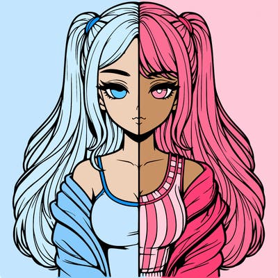 realistic girl split