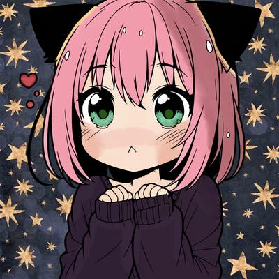 shy anime catgirl