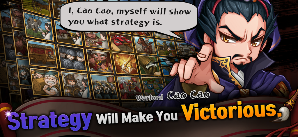 Warlord Cao Cao character showcasing strategy and tactics in Three Kingdoms The Shifters