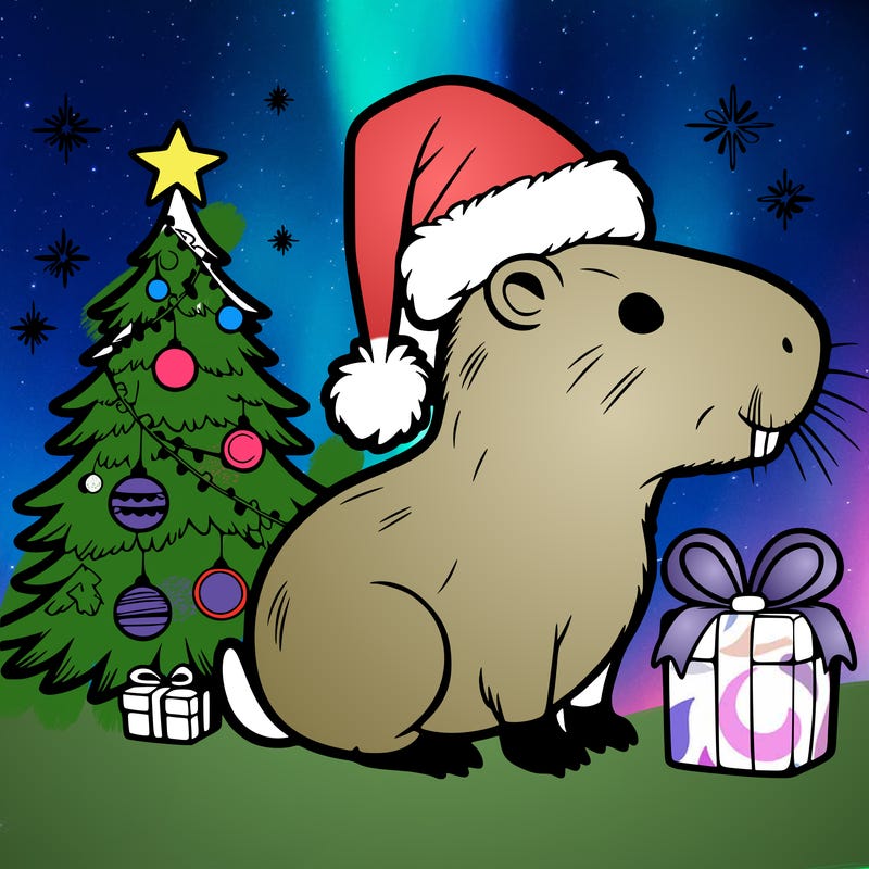 christmas capybara