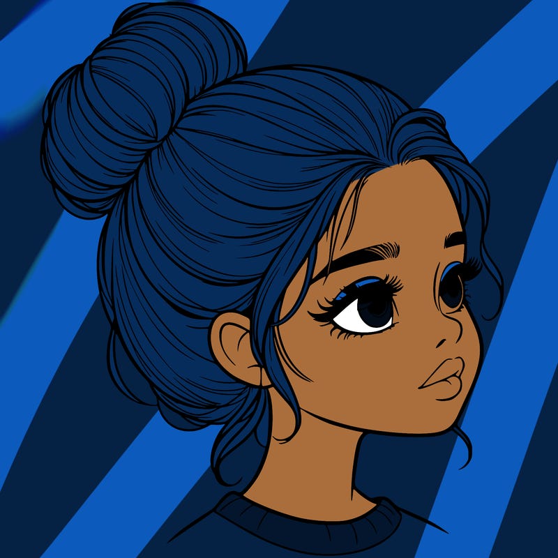 realistic girl with bun