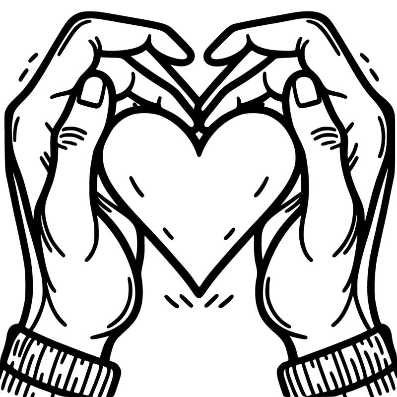 two hands make a heart