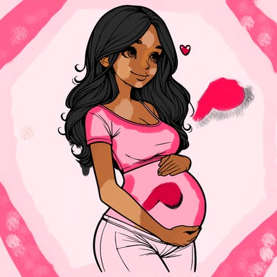 realistic pregnant girl