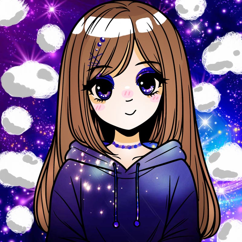 realistic girl with hoodie and hair down