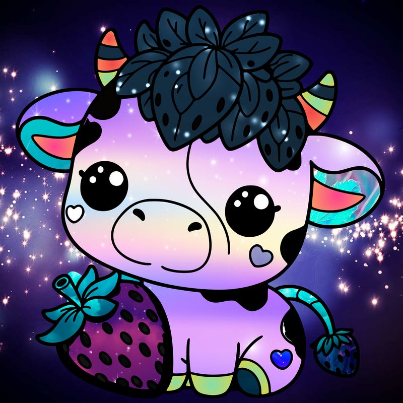cute strawberry cow