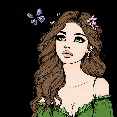 butterfly fairy realistic girl