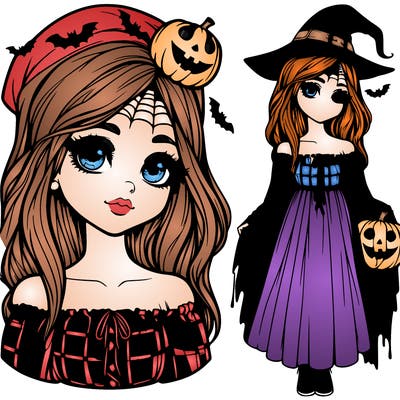 halloween realistic girl