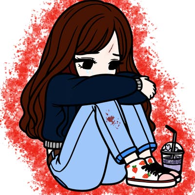 a girl  after a breakup