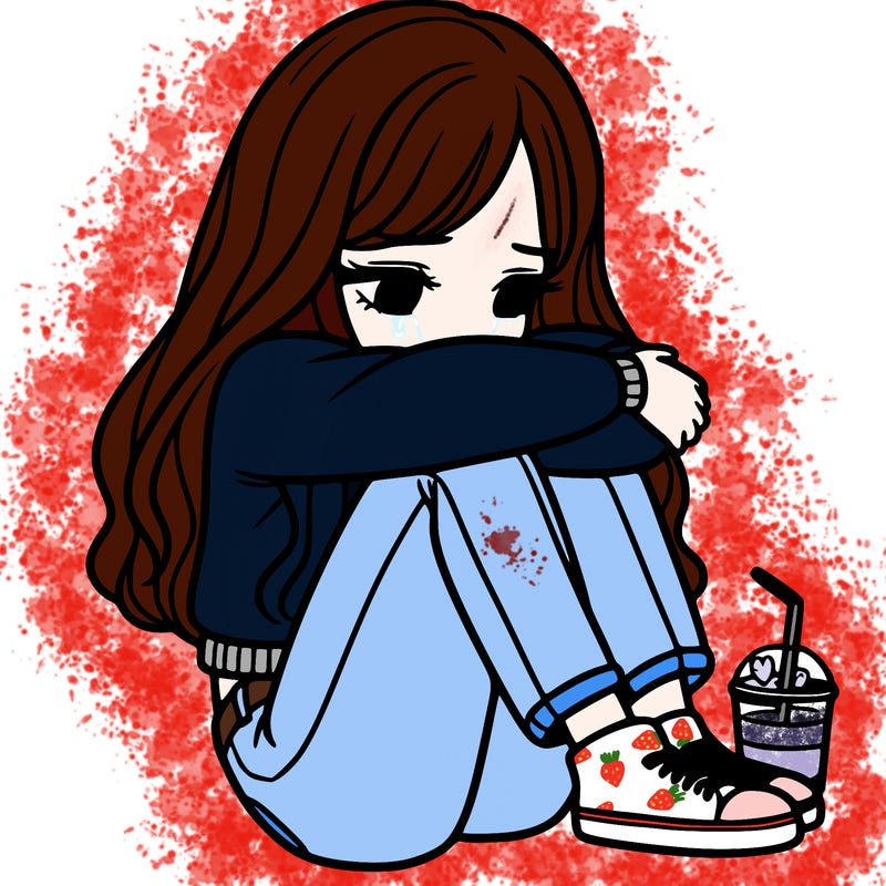 a girl  after a breakup