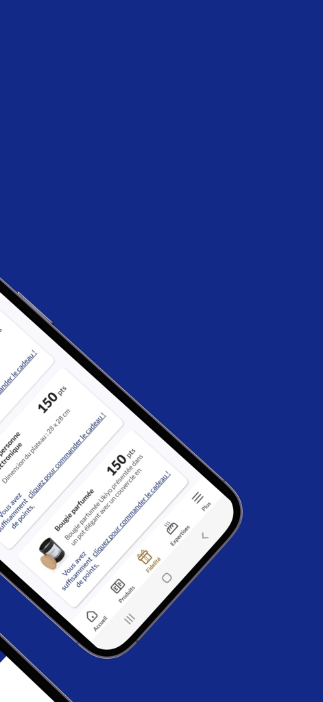 Lesaffre and Me mobile app showing loyalty points and gift rewards for professional bakers