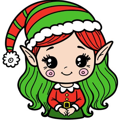christmas elf girl