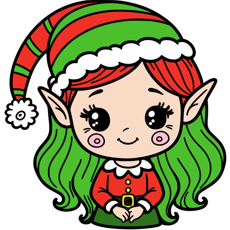christmas elf girl