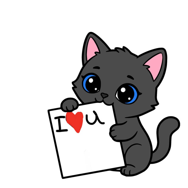 a small cat with a blank sheet of paper in its hand. the cat is sooooooo cute!