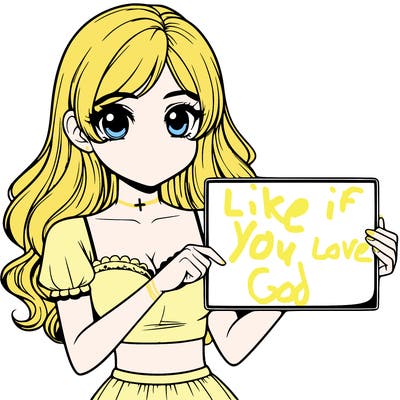 realistic pretty girl holding blank sign