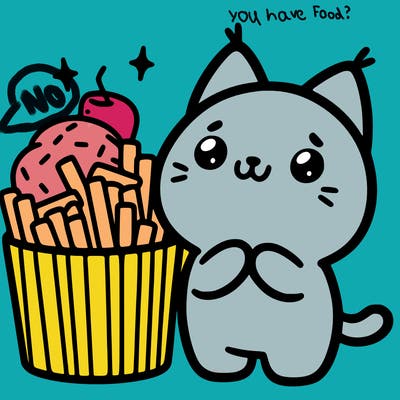 cute food cat