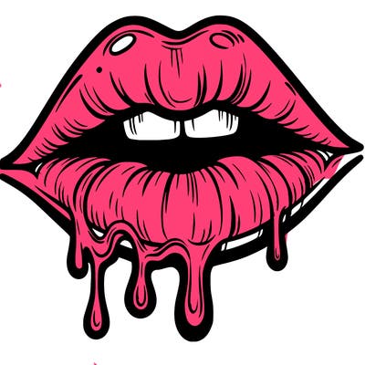 lips that look realistic and drip