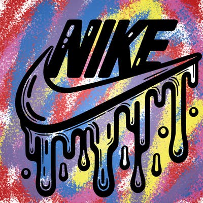 dripping nike logo