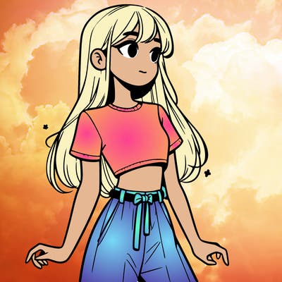 girl in a cute crop top