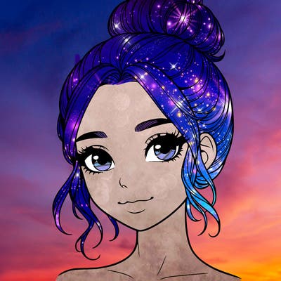 realistic pretty girl with hair in bun