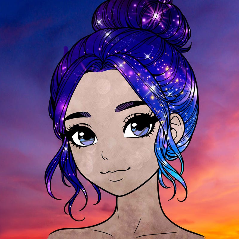 realistic pretty girl with hair in bun