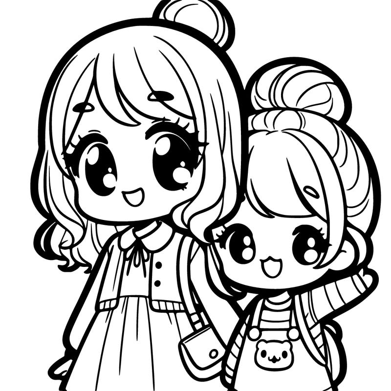 a girl with a a little girl