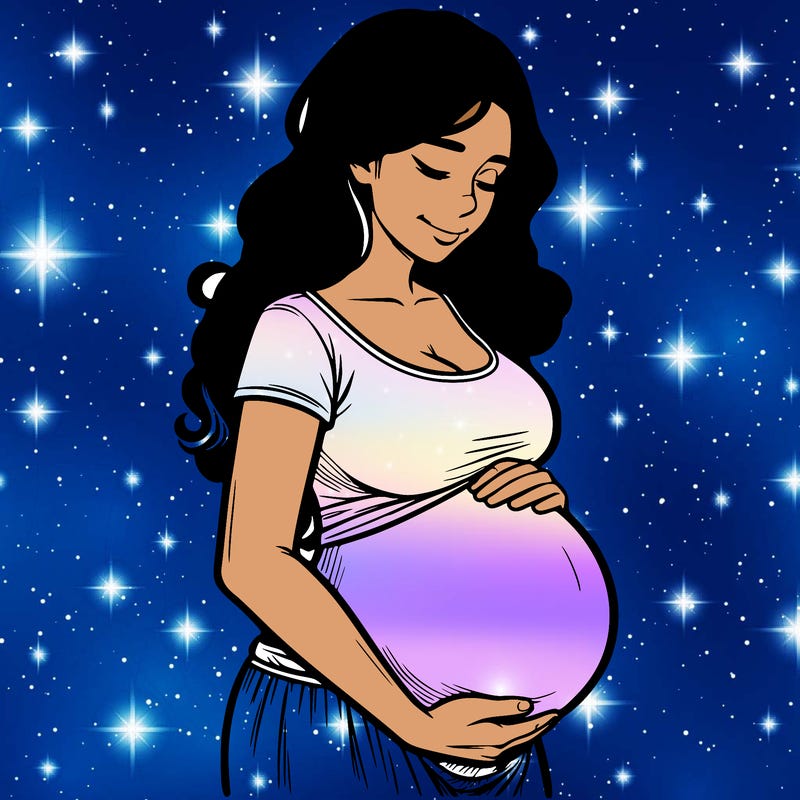 woman heavily pregnant realistic