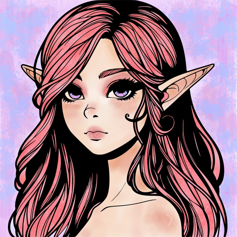 elf girl realistic dark fantasy
