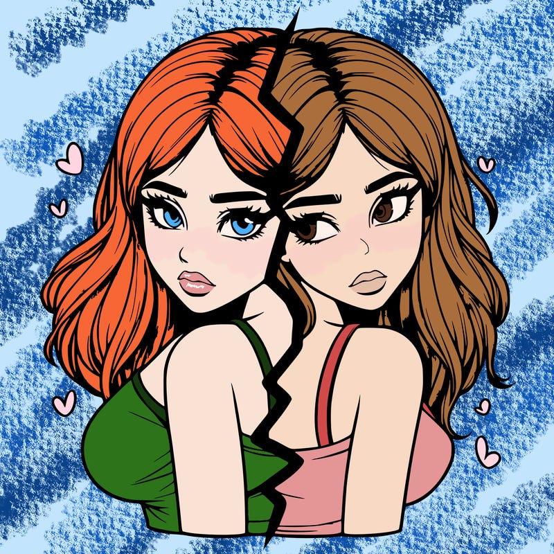 realistic girl split